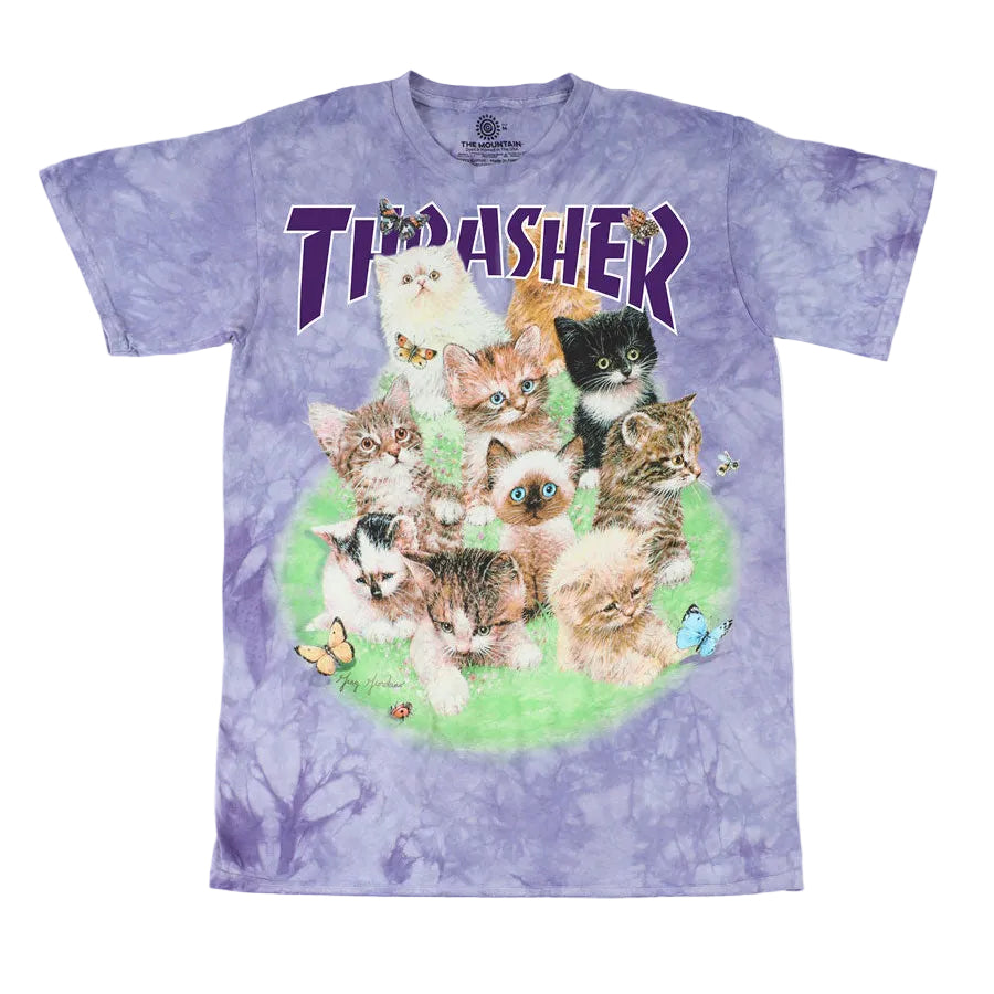 Purple Kittens The Mountain x Thrasher Tee