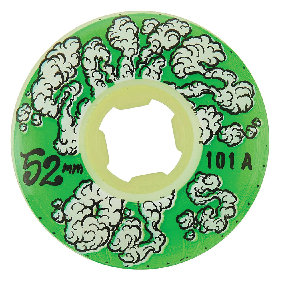 Green and off white OJ Enzo Skateboard Wheels