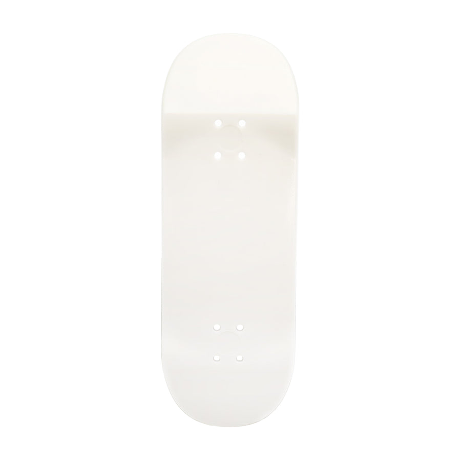 White Blank Plastic Dynamic Fingerboard Deck