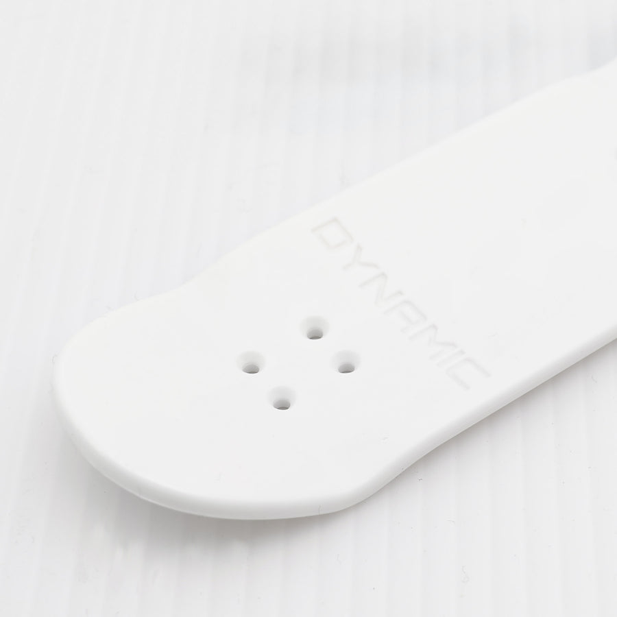 White Blank Plastic Dynamic Fingerboard Deck