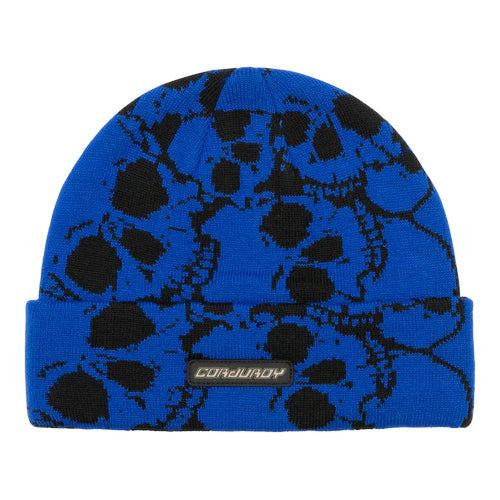 Blue Pile Corduroy Beanie