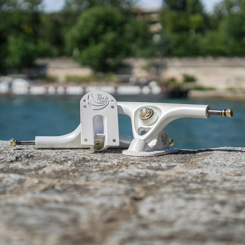 Paris V3 50º Longboard Trucks - Pearl White