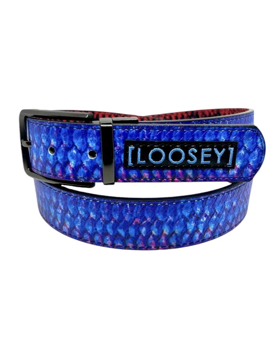 Loosey x Atlantic Drift Reversible Fish Scale Belt