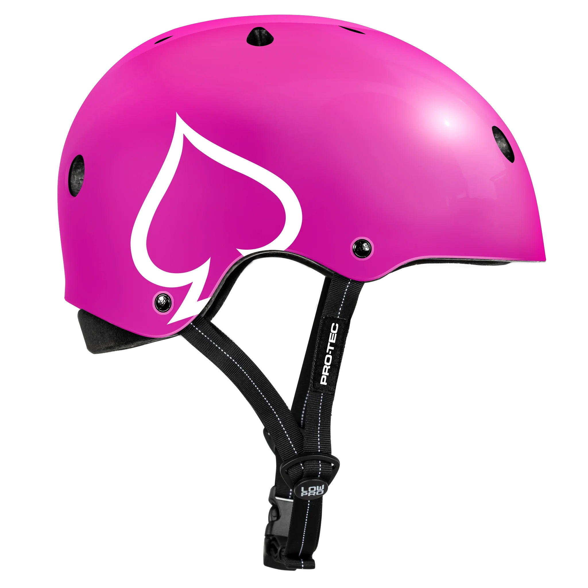 Pink Pro Tec Low Pro Helmet Side View