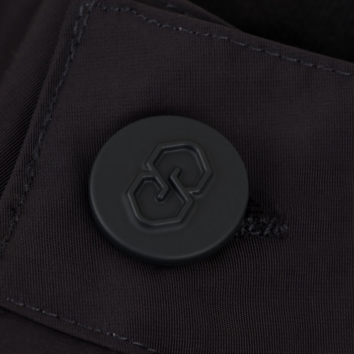 Black Pleated Chino Souvenir Snow Pants Detail