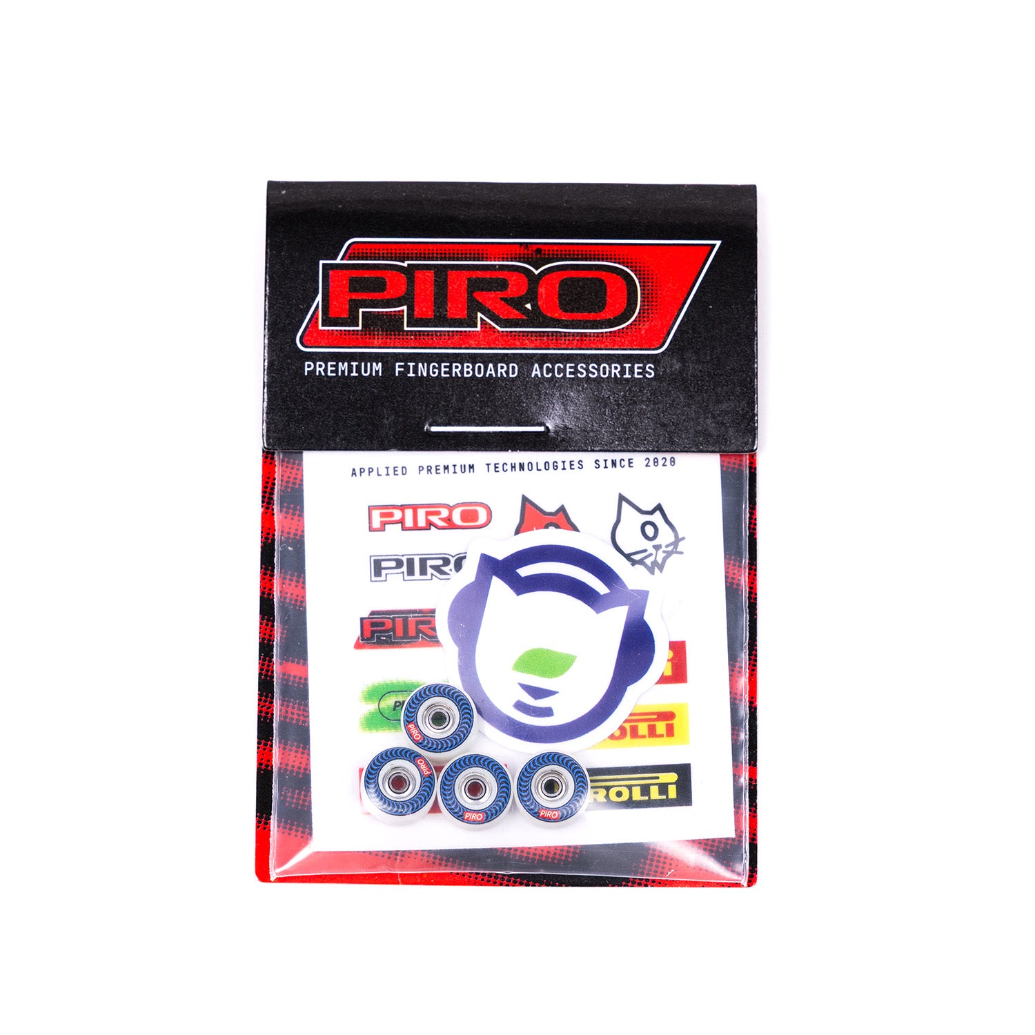 Blue Spiral Piro X Sorry Fingerboard Wheels Package
