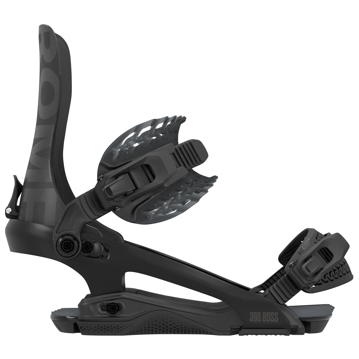 2027 Black Rome 390 Boss FullWrap bindings side view