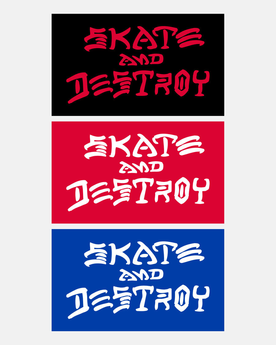 Thrasher Skate and Destroy Single Assorted Skateboard Sticker - Large