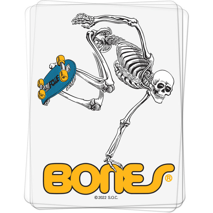 Powell Peralta Clear Skateboarding Skeleton Sticker