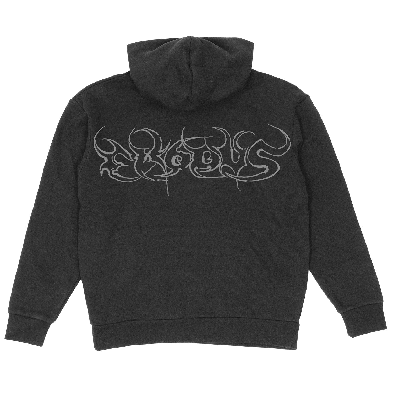 Vintage Black Script Exodus Hoodie Back