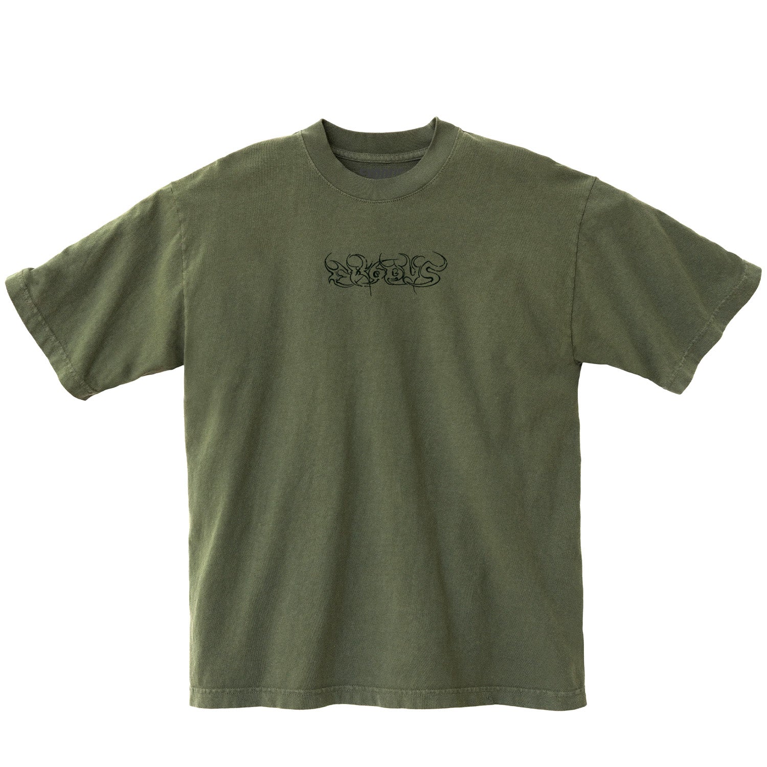 Army Green Exodus Script Tee