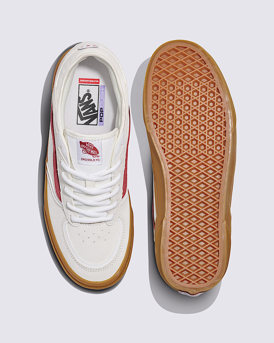 White/Red/Gum Rowley Vans Skate Shoe