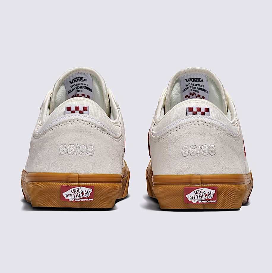 White/Red/Gum Rowley Vans Skate Shoe