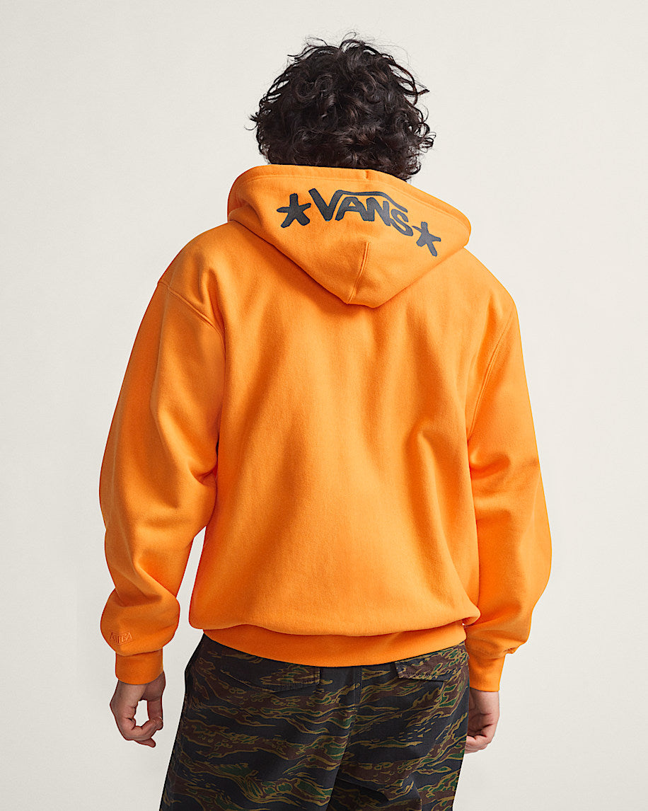 Solar Orange Atiba Zip Up Vans Hoodie Back