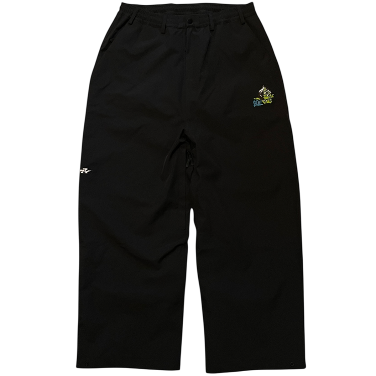 Midnight Black Smooth Shelz snowboard pants