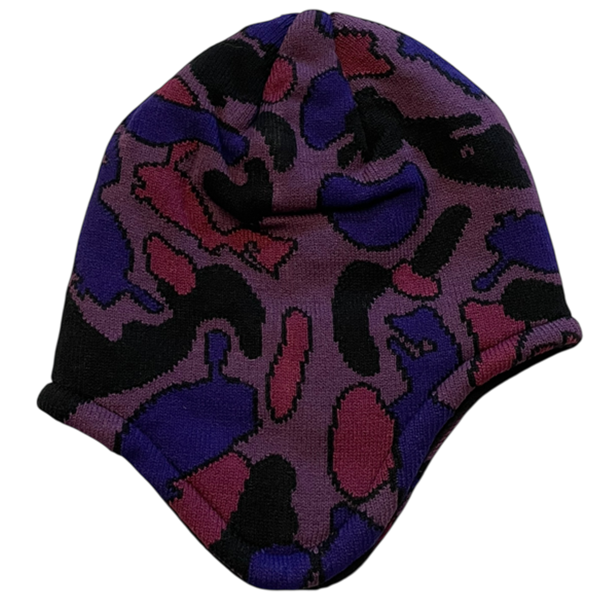 Purple Tortoise Smooth ear flap beanie