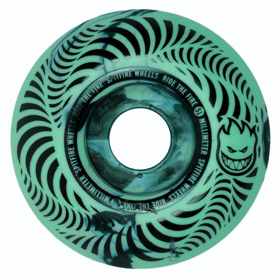 Mint/Black Spitfire Flash Point Classic Wheels