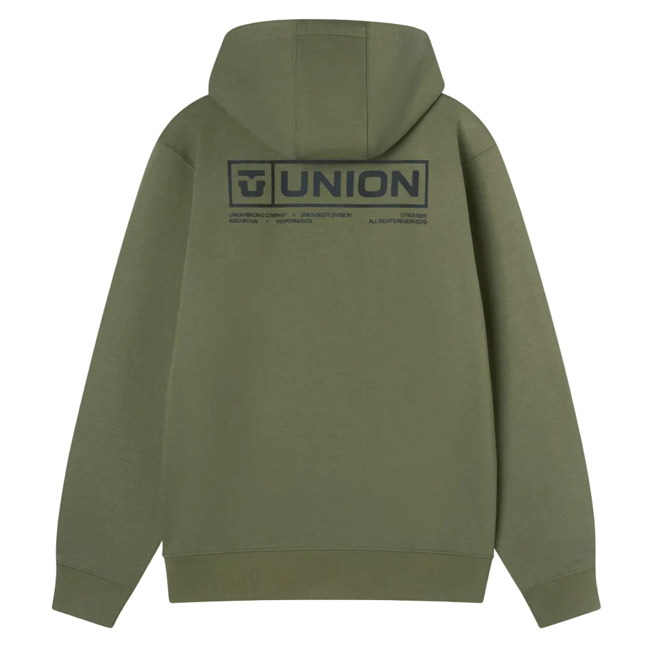 Olive Team Pullover Union Hoodie Back