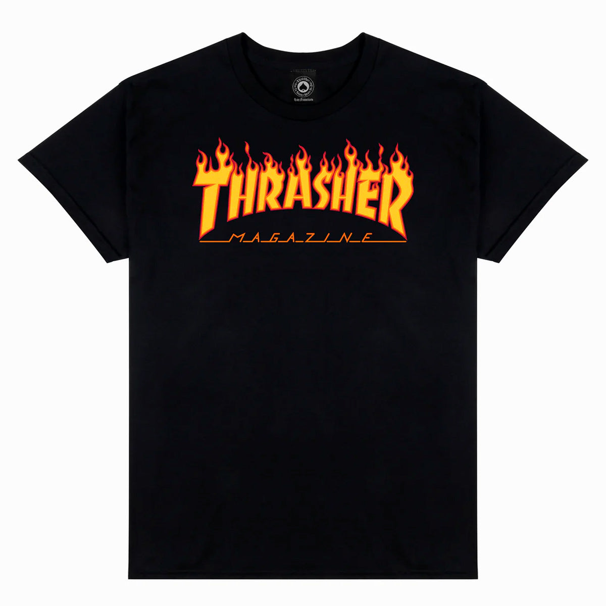 Black Thrasher Flame Logo T-Shirt