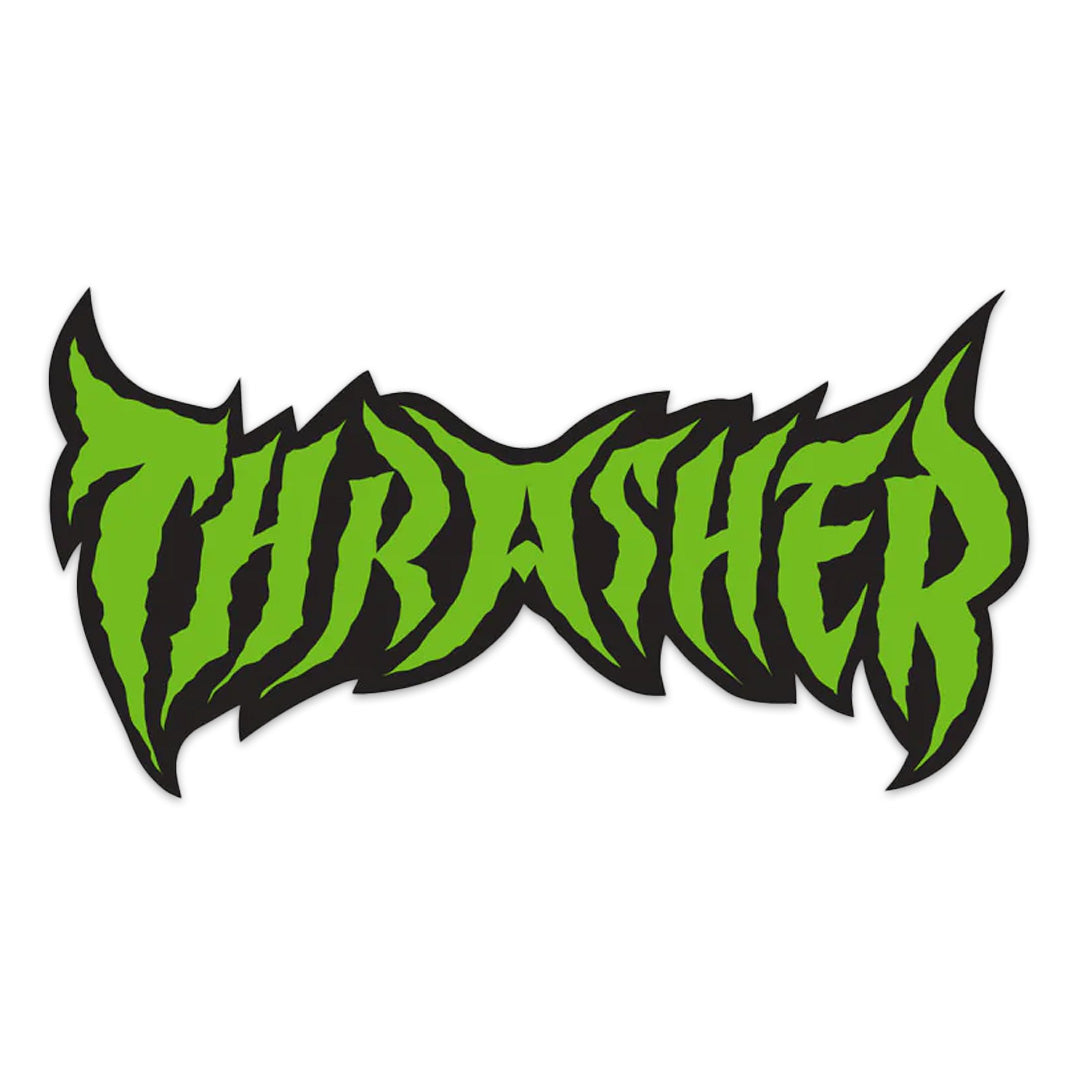 Green Metal Thrasher Sticker