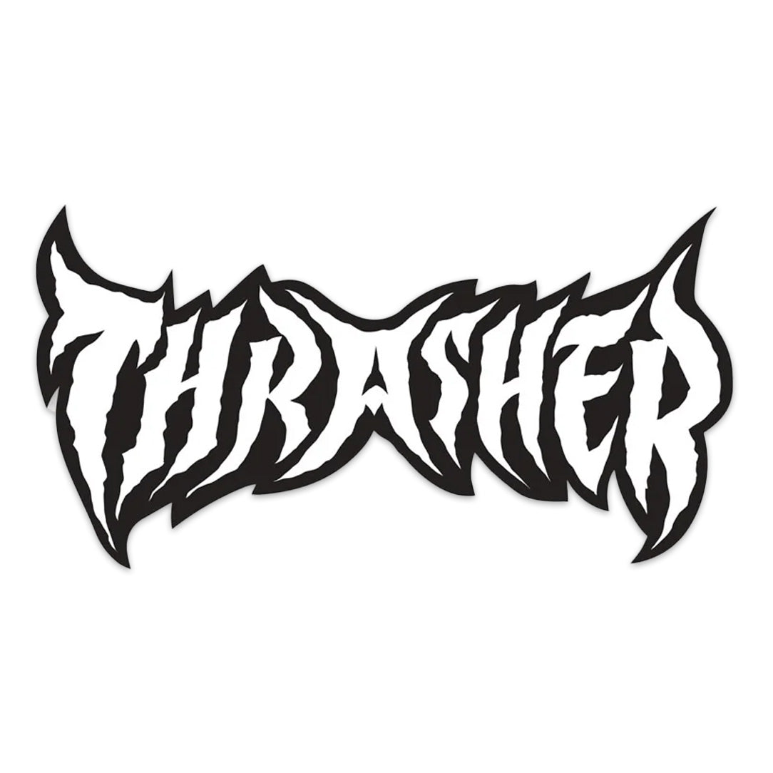 White Metal Thrasher Sticker