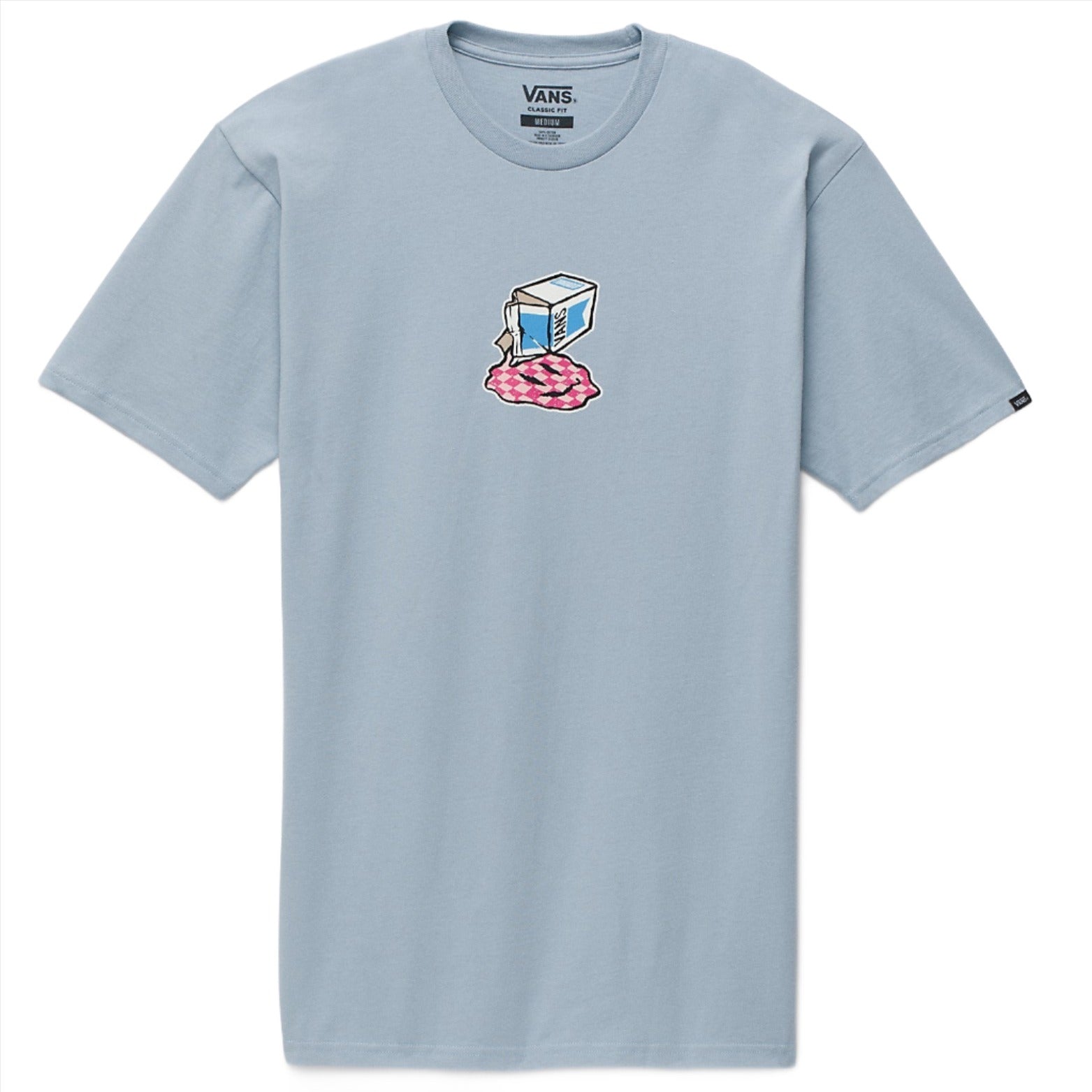 Dusty Blue Spilled Warp Vans Tee