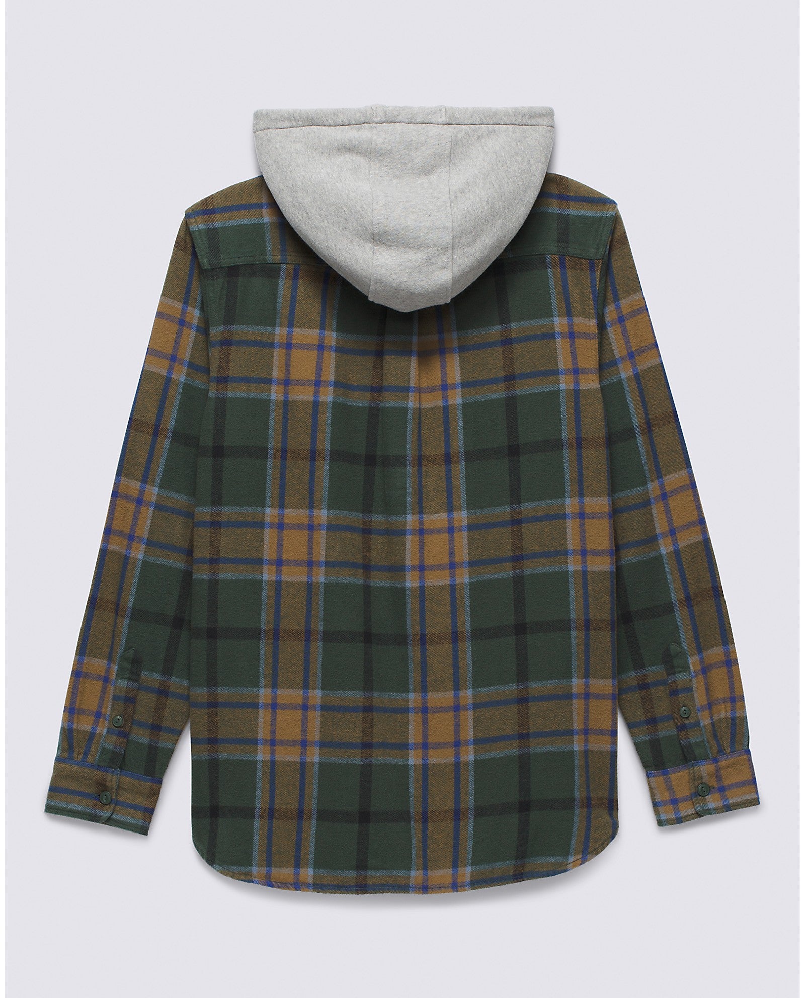 Deep Forest/Kangaroo Lopes Hooded Flannel Vans Shirt Back