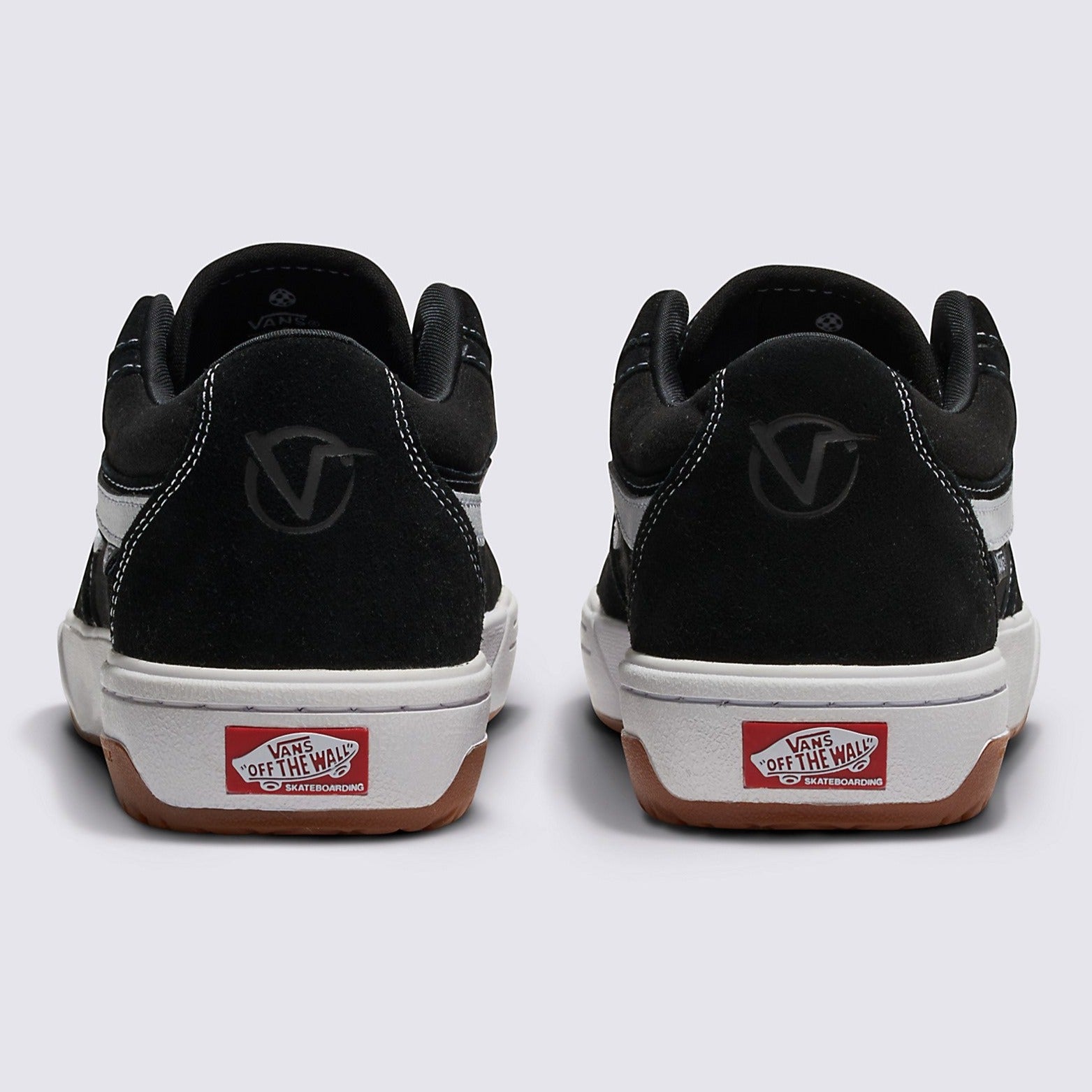 Black/White Rowan 2 Vans Skate Shoe Back