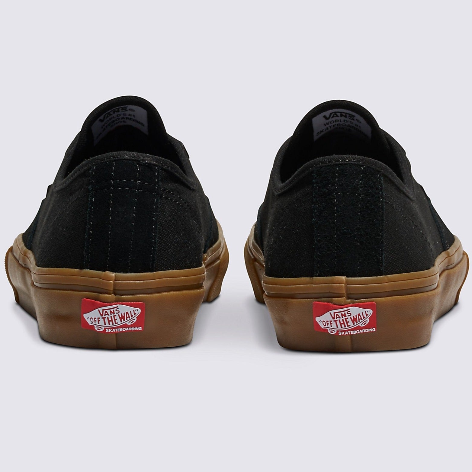 Black/Gum Vans Skate Authentic Skate Shoe Back