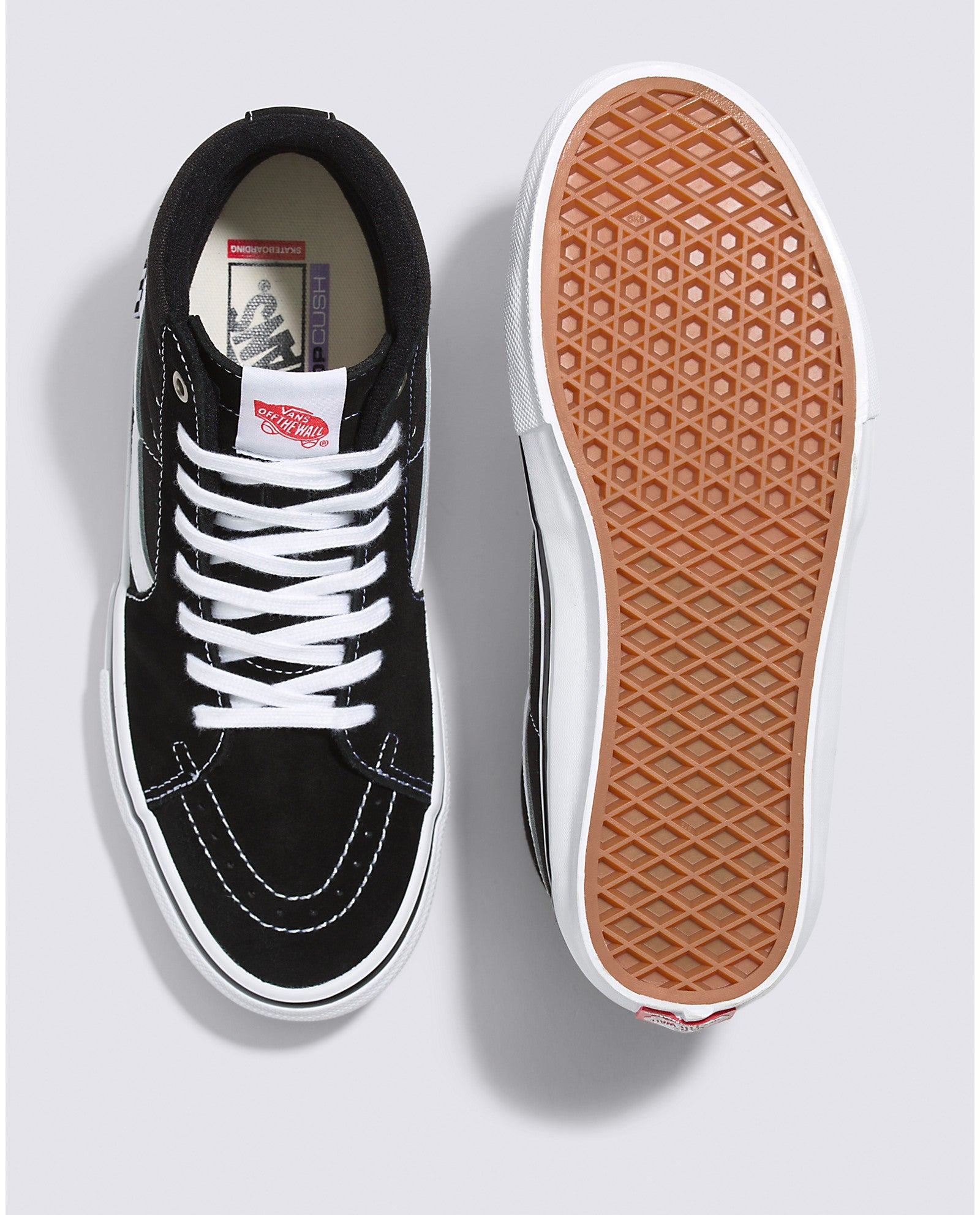 Black/White Skate Sk8-Hi Vans Skateboard Shoe Top/Bottom