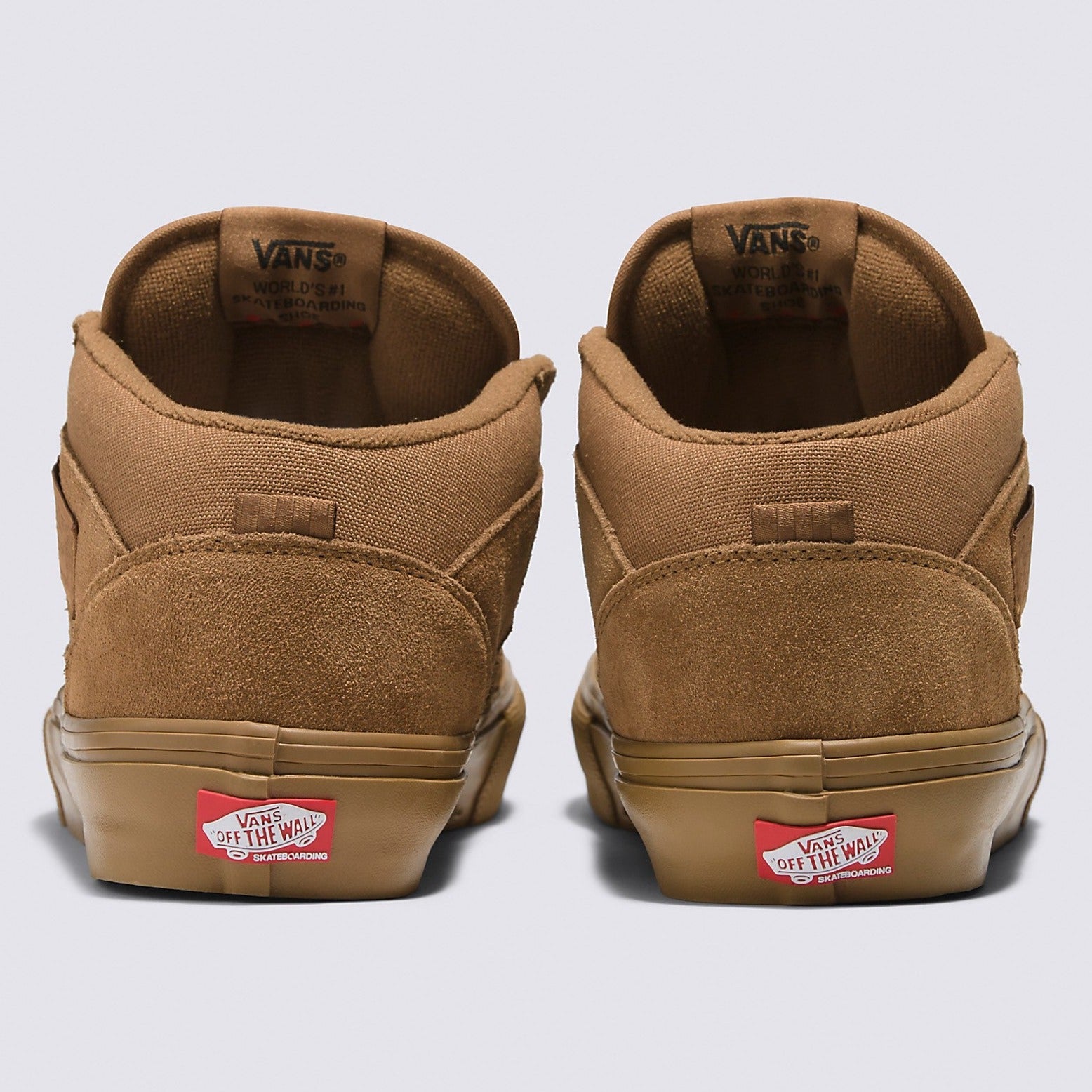 Brown/Gum Vans Skate Half Cab Skate Shoe Back