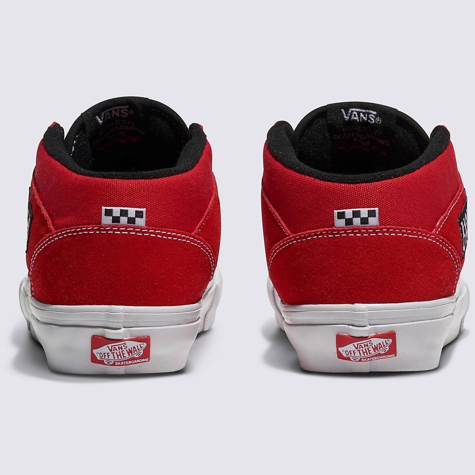 Red/White Skate Half Cab Vans Skate Shoe Back