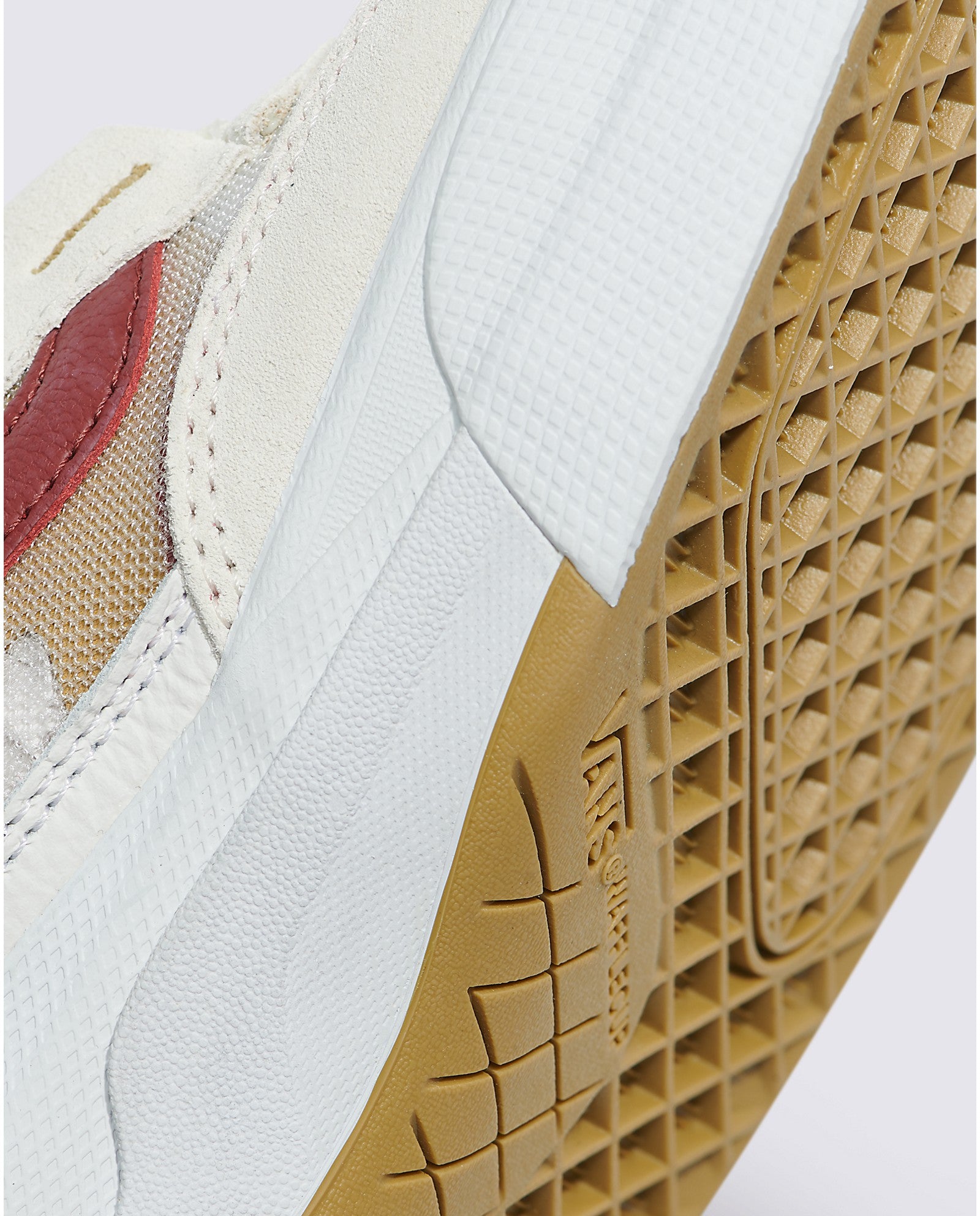 Tan Leather Wayvee Vans Skate Shoe Detail