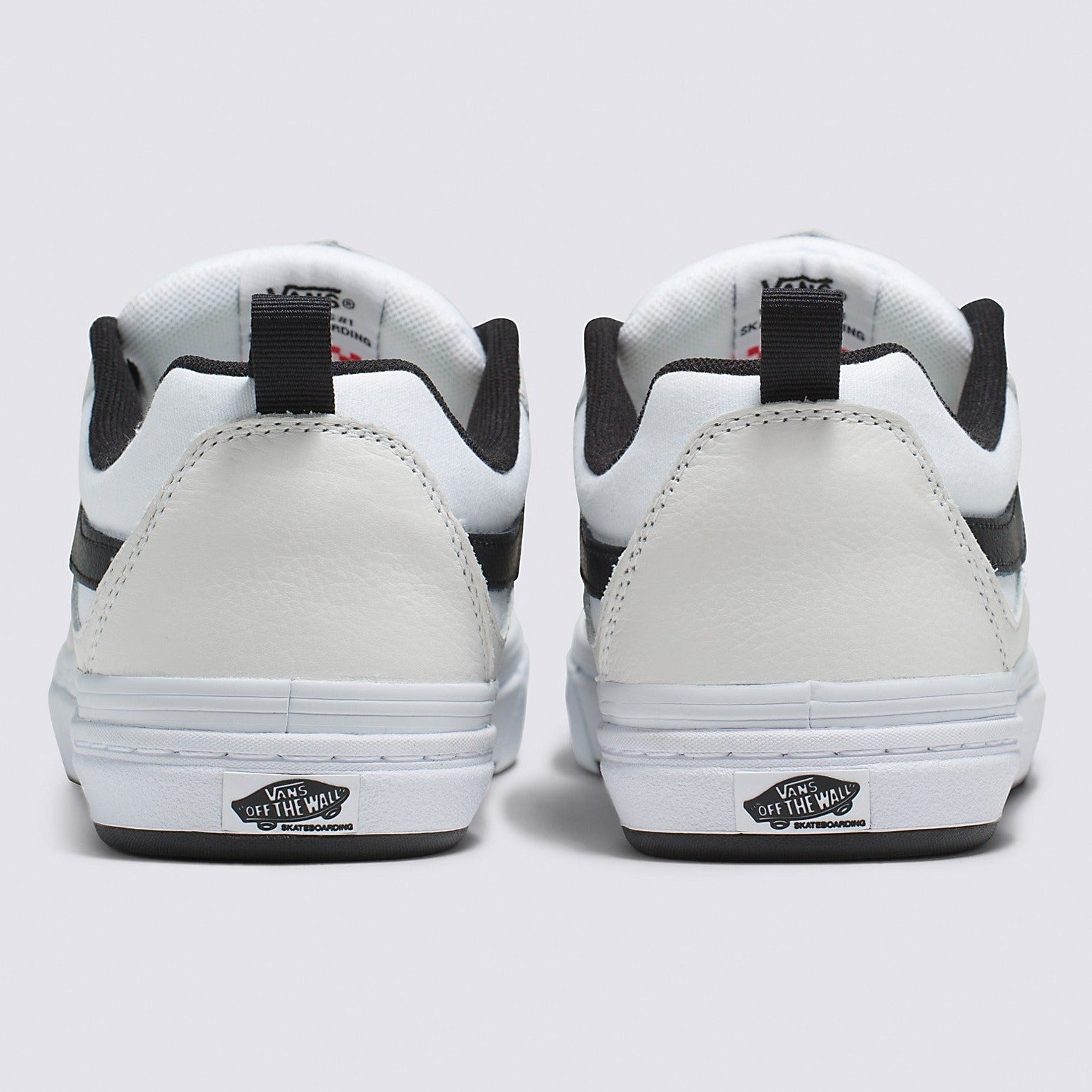 True White Leather Kyle Walker Vans Skate Shoe Back