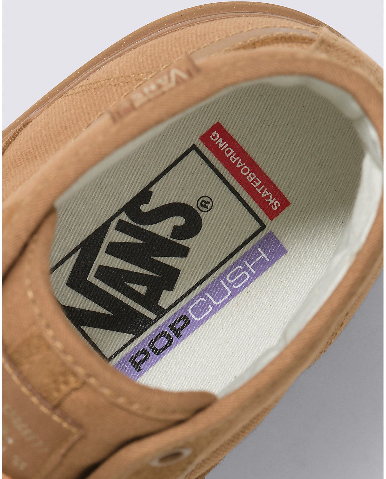 Brown/Gum Crockett High Vans Skate Shoe Detail