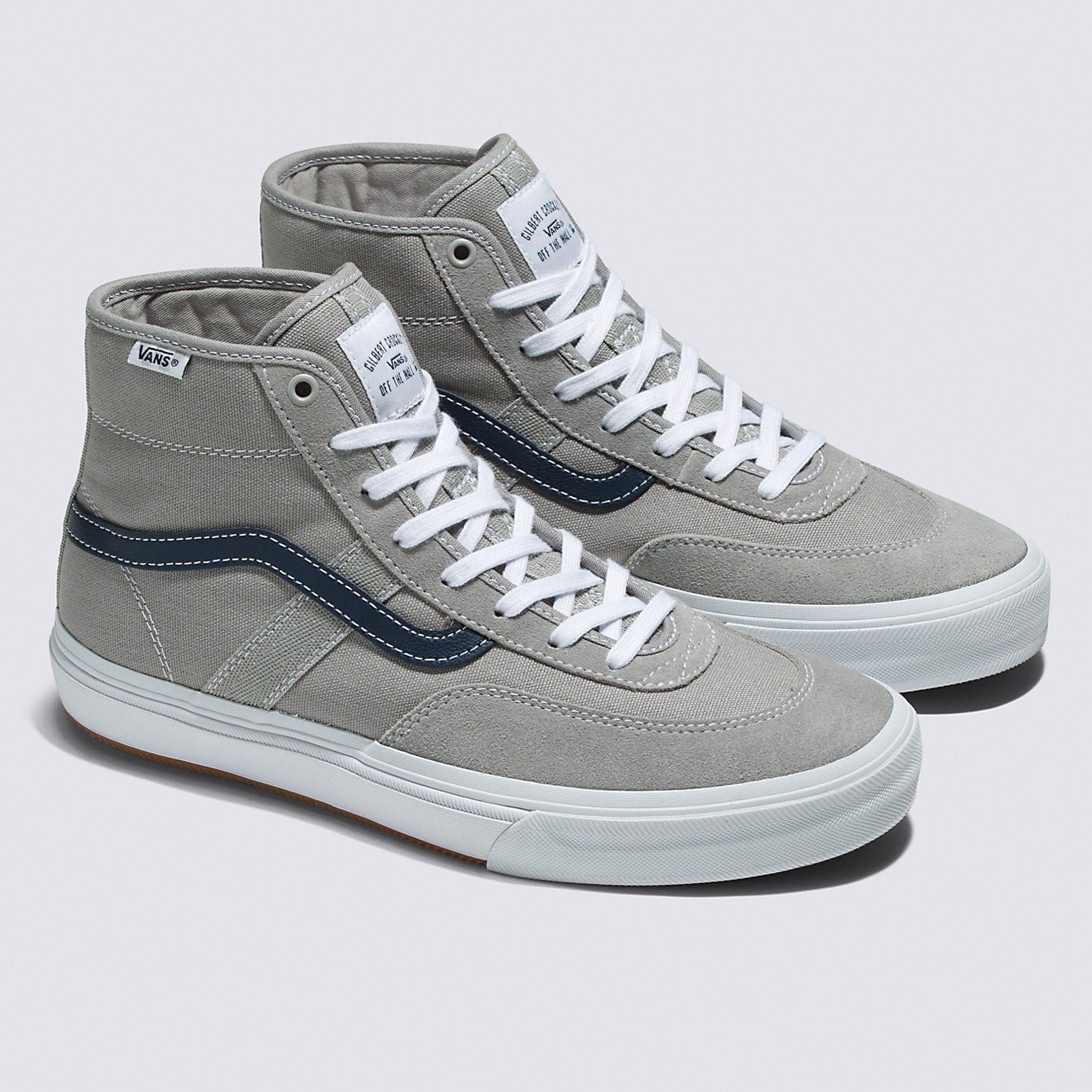 Vans Crockett High Shoes Suede Nubuck Grey Blue