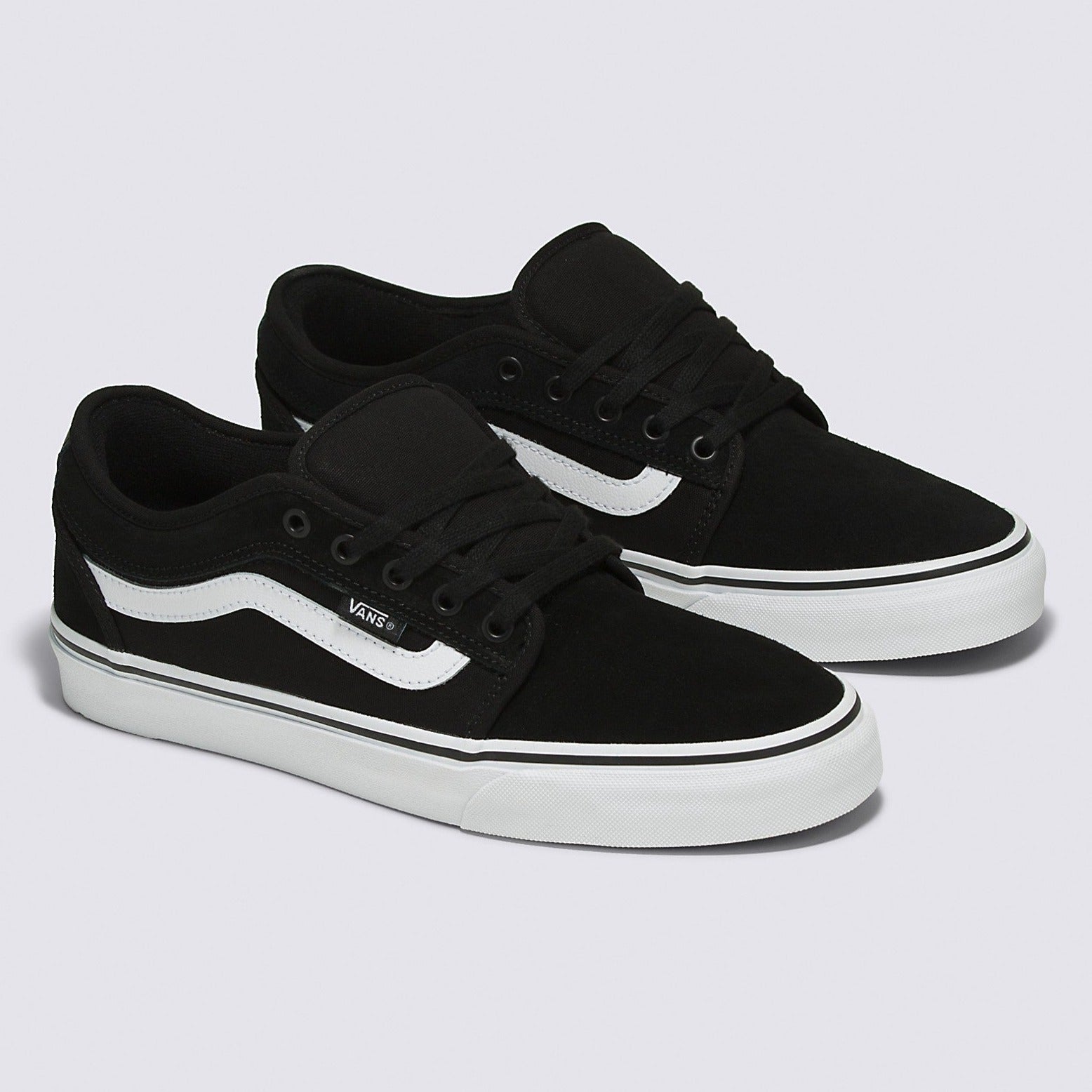 Black/White Chukka Low Sidestripe Vans Skateboard Shoe