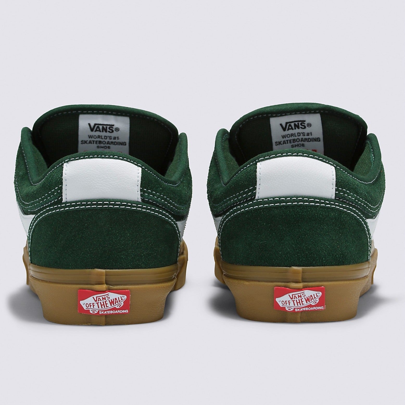 Dark Green/Gum Chukka Low Sidestripe Vans Skate Shoe Back