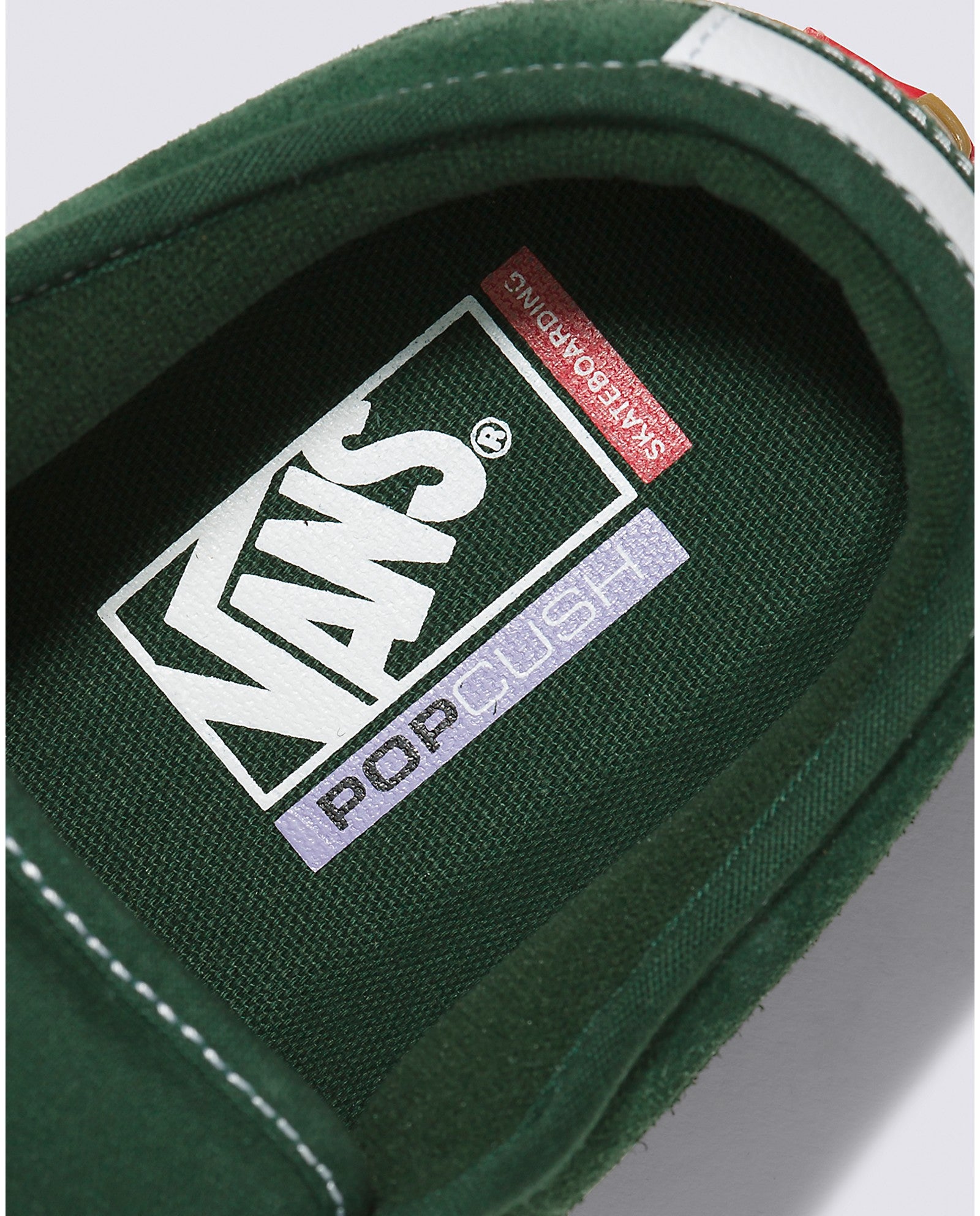 Dark Green/Gum Chukka Low Sidestripe Vans Skate Shoe Detail