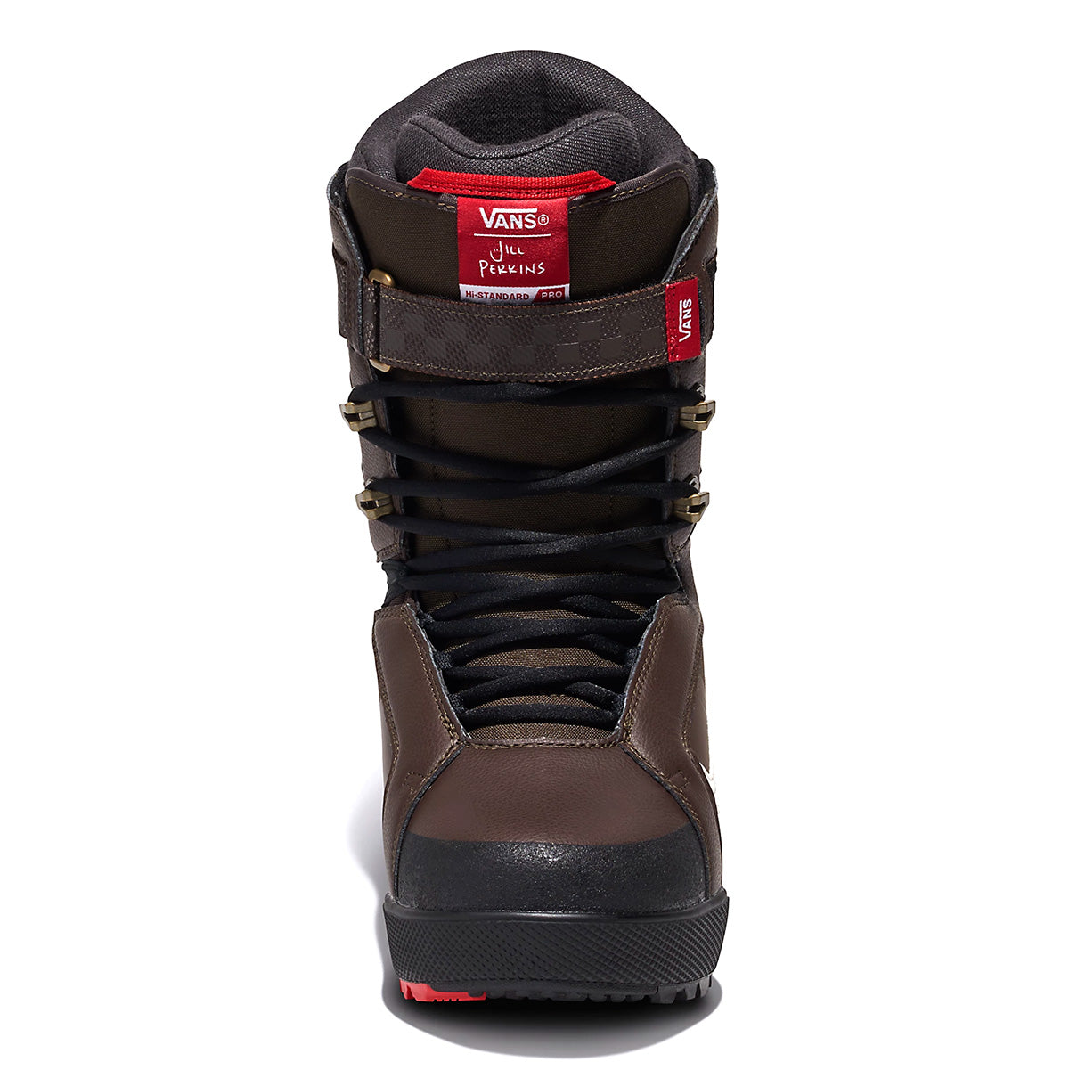 Jill Perkins Brown Hi Standard Pro Vans Snowboard Boot Front