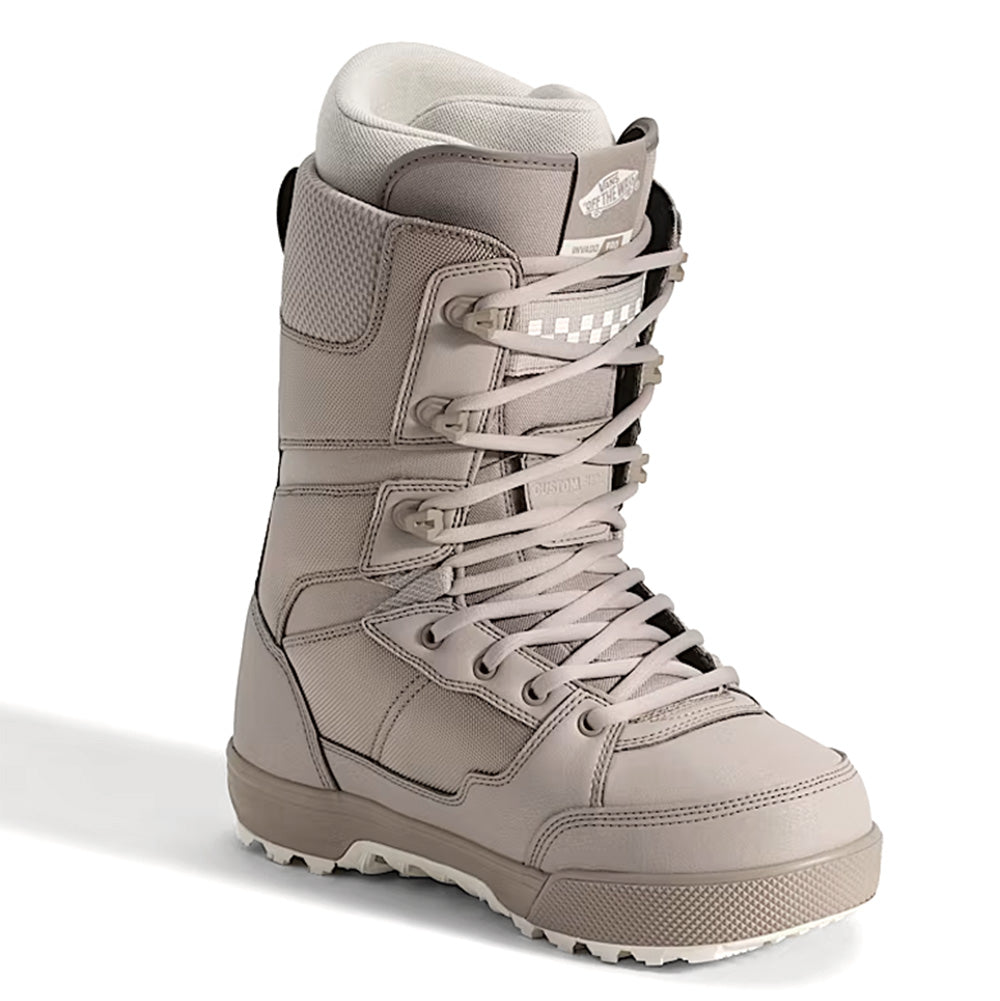 Mushroom Vans Invado OG snowboard boot with laces and side boa inside view
