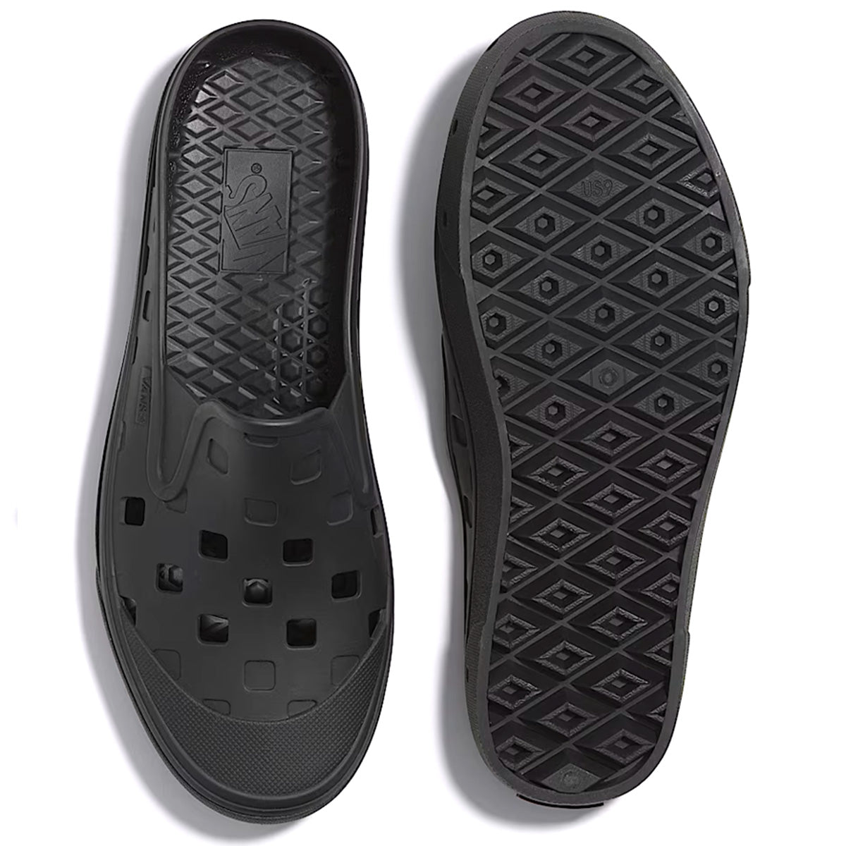 Black Vans TRK Mules