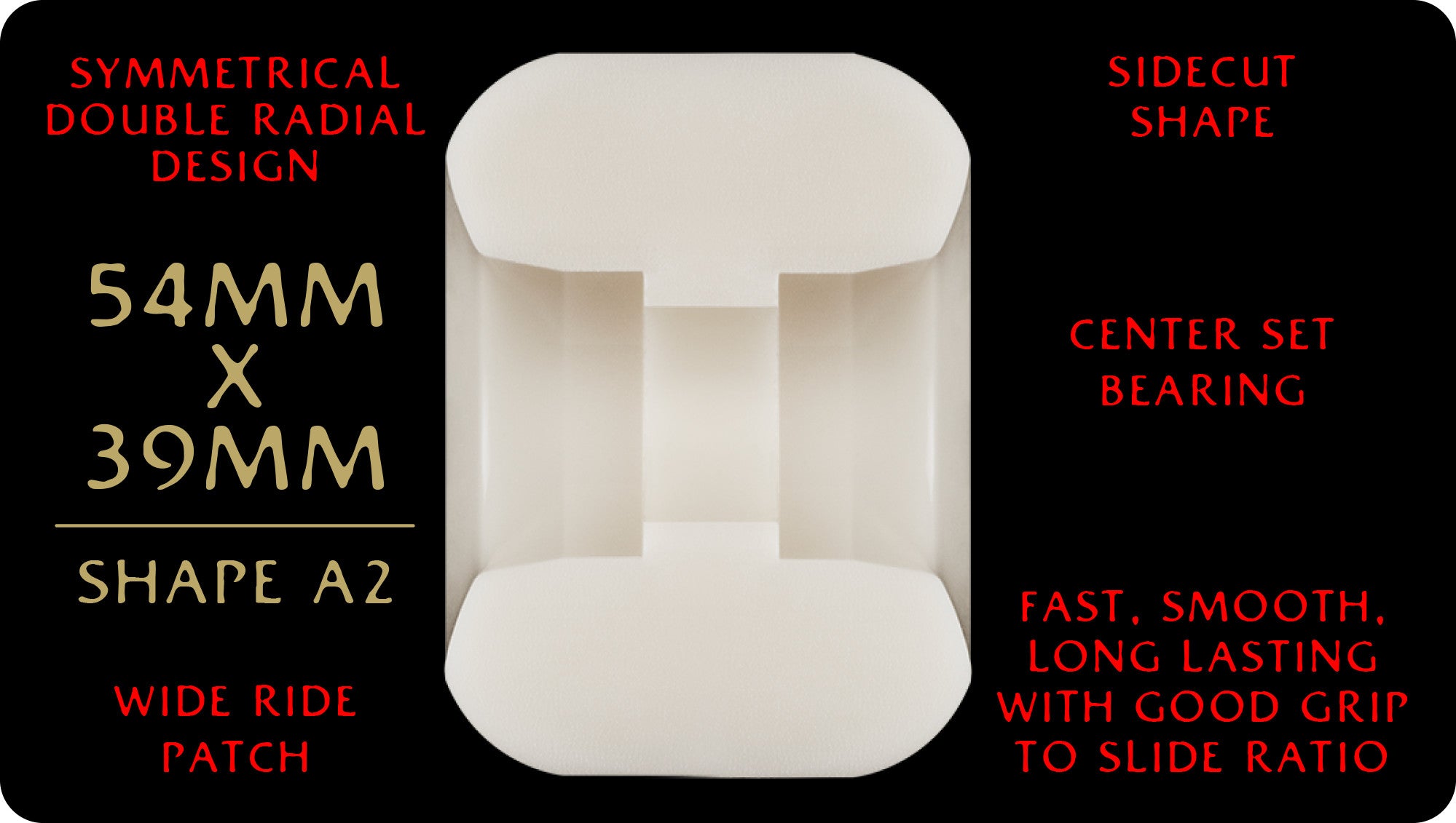 93A Powell Dragon Wheels A2 shape side view with specs
