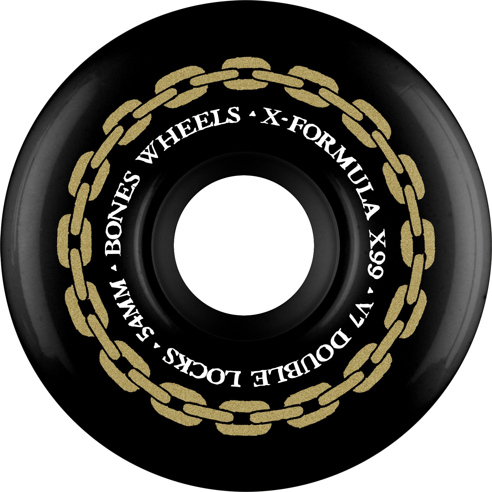 Bones X-Formula 99a V7 Double Locks Skateboard Wheels - Black