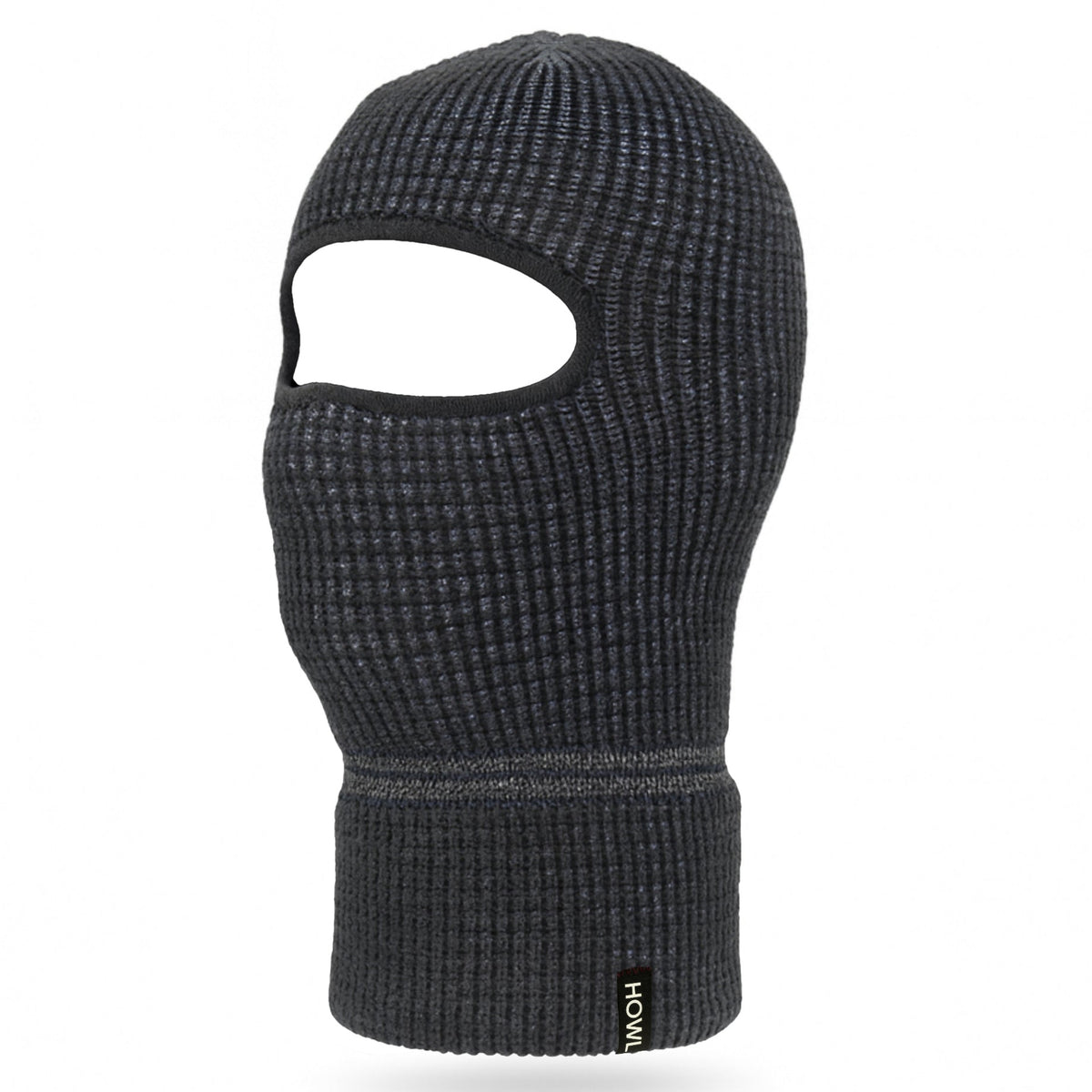 Black howl acrylic knit one hole skimask
