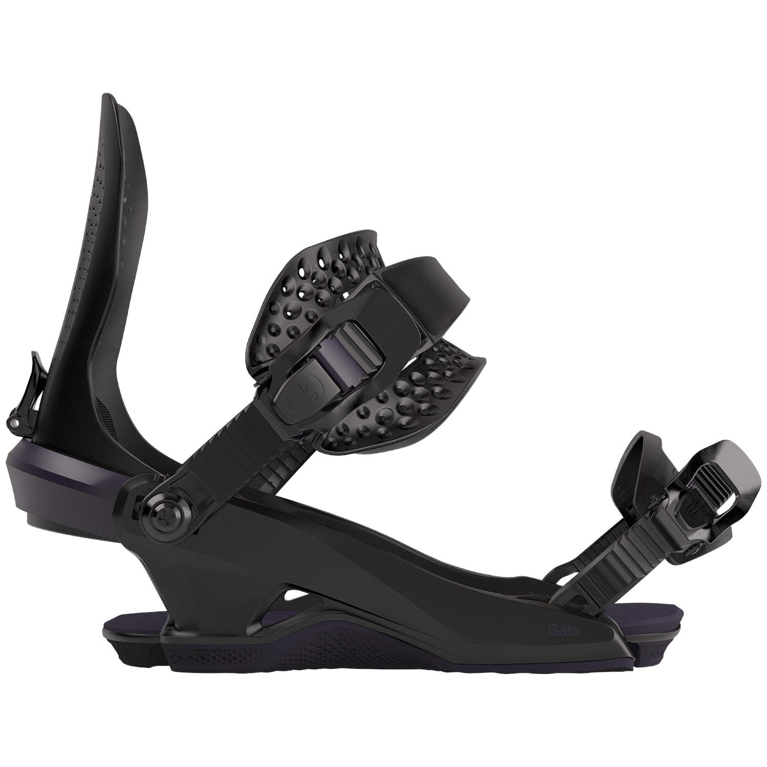 2024 Women's Black Gata Bataleon Snowboard Bindings Side