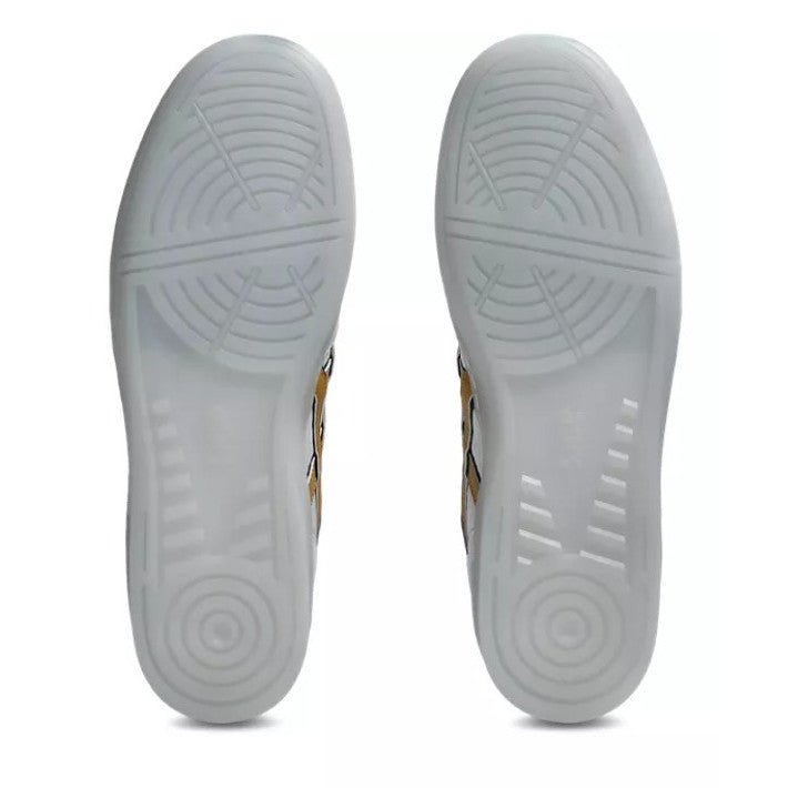 White/Gold Leggerezza FB Asiscs Skate Shoe Bottom
