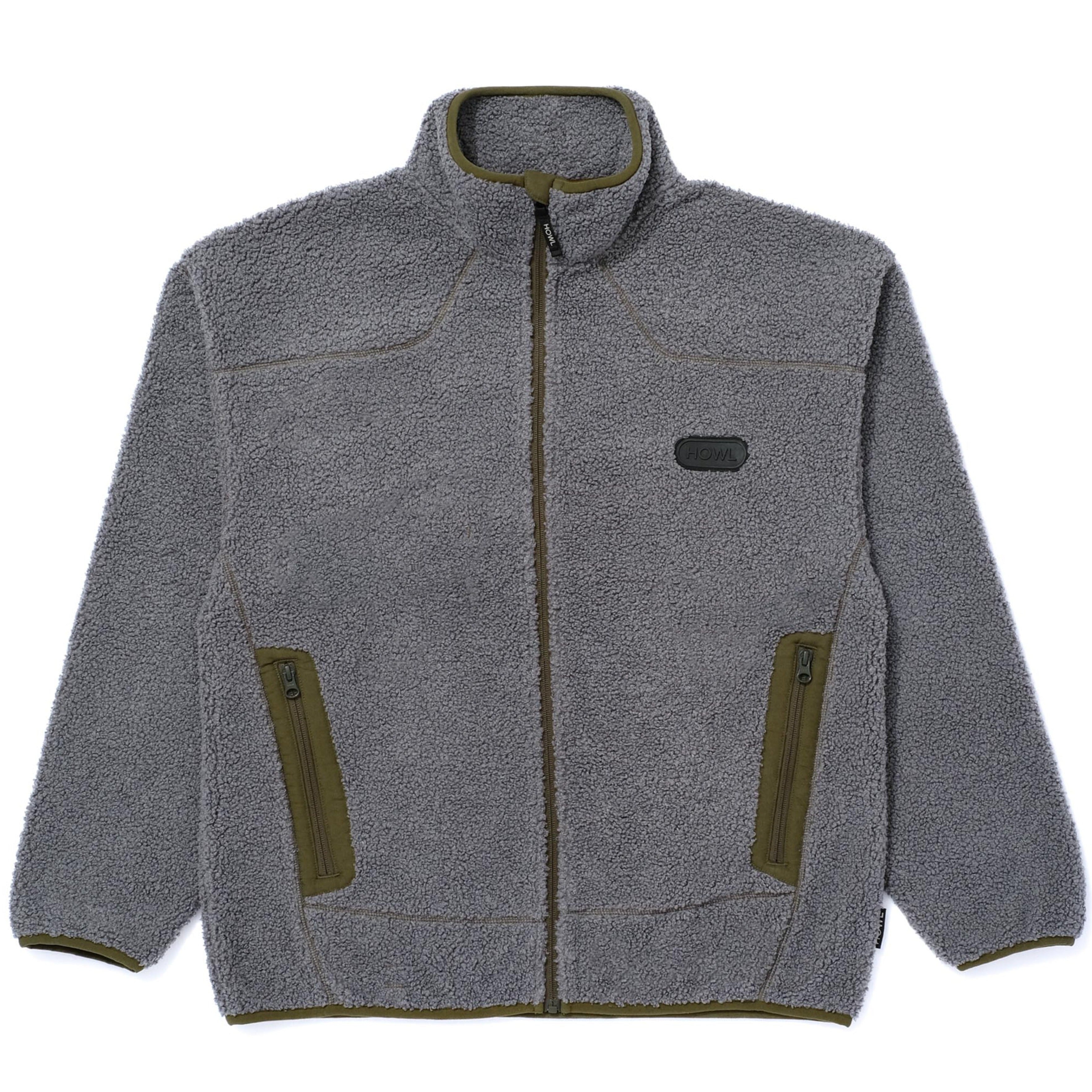 Grey Textured Howl Zip Up