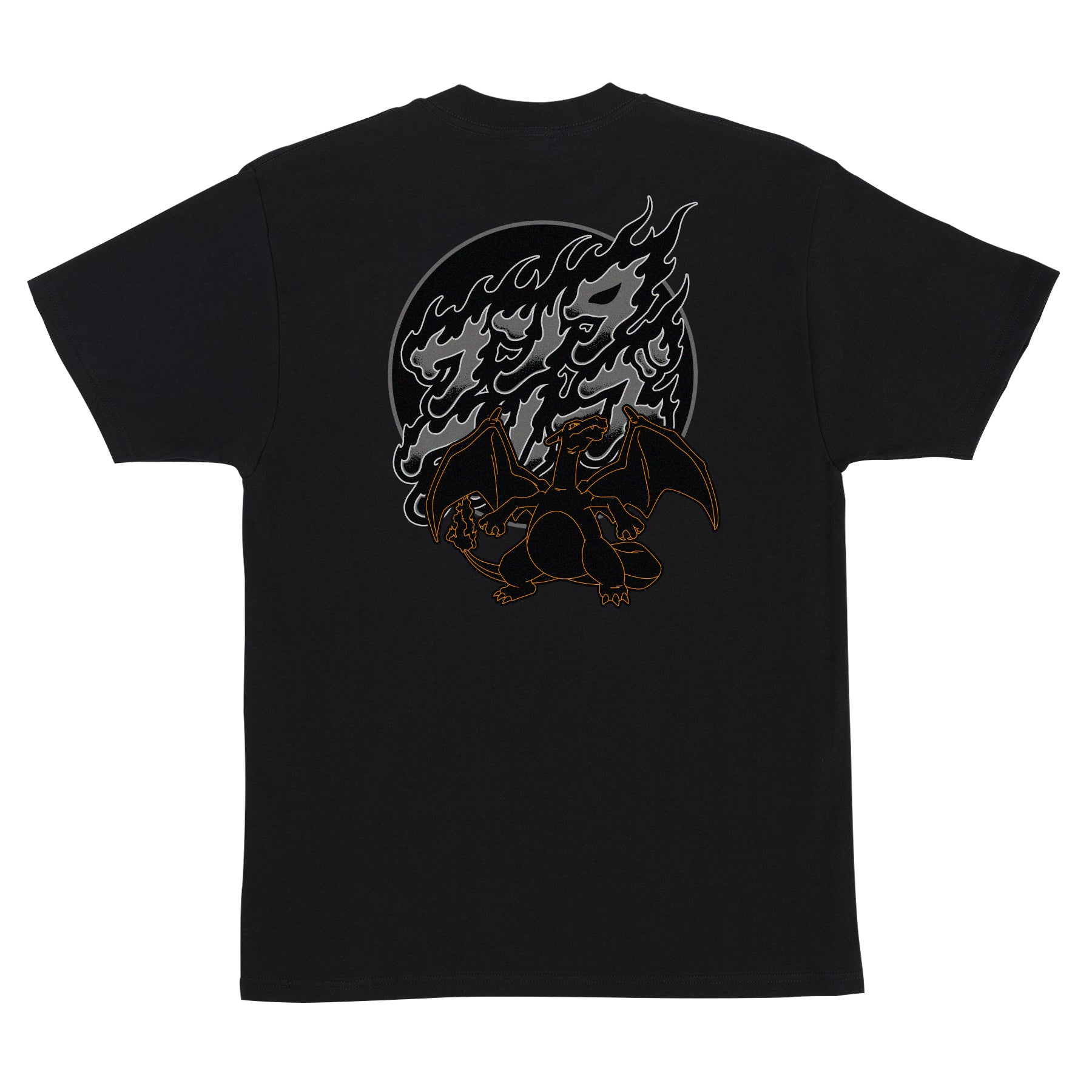 Black Fire Type Pokémon x Santa Cruz T-Shirt Back