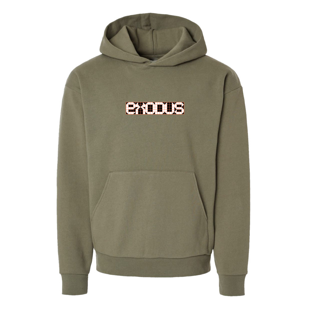 Exodus Geometric Hoodie - Army Green